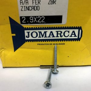 Parafuso pan phs a/a ferro zbr zincado - 2,9x22 - Jomarca