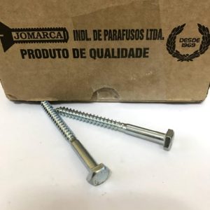 PARAFUSO SEXTAVADO MAD FER ZBR ZINCADO BRANCO C/RED - 1/4X75 - Jomarca