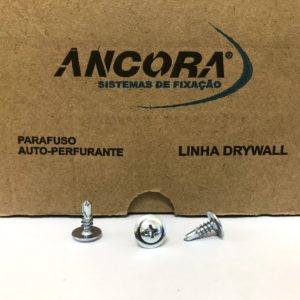 PARAFUSO AUTO-PERFURANTE DRYWALL CAB LENTILHA PONT FENDA PH BROCA AÇO CARB ZINCADO - 4,2X13(8X1/2") - Ancora