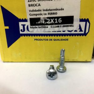 PARAFUSO FERRO PAN PHS CRILL ZINCADO BRANCO PTA BROCA - 4,2X16 - JOMARCA
